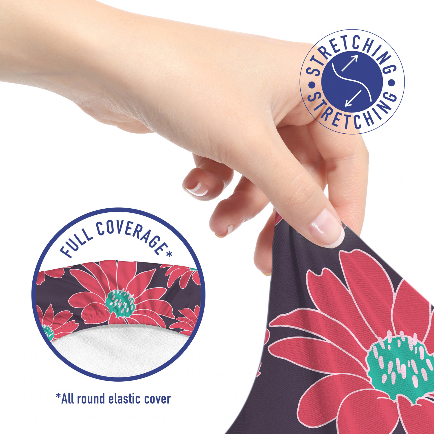 Ambesonne Botany Office Chair Slipcover Protective Stretch Cover - Picture 164 of 184