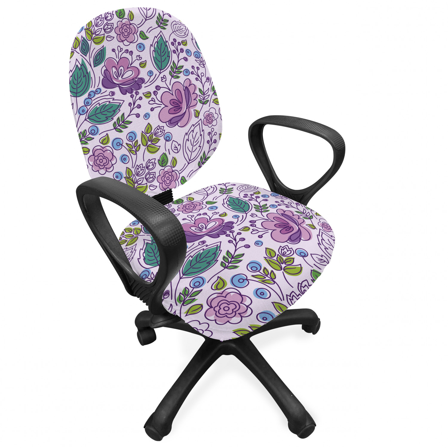 Ambesonne Botany Office Chair Slipcover Protective Stretch Cover - Picture 85 of 184
