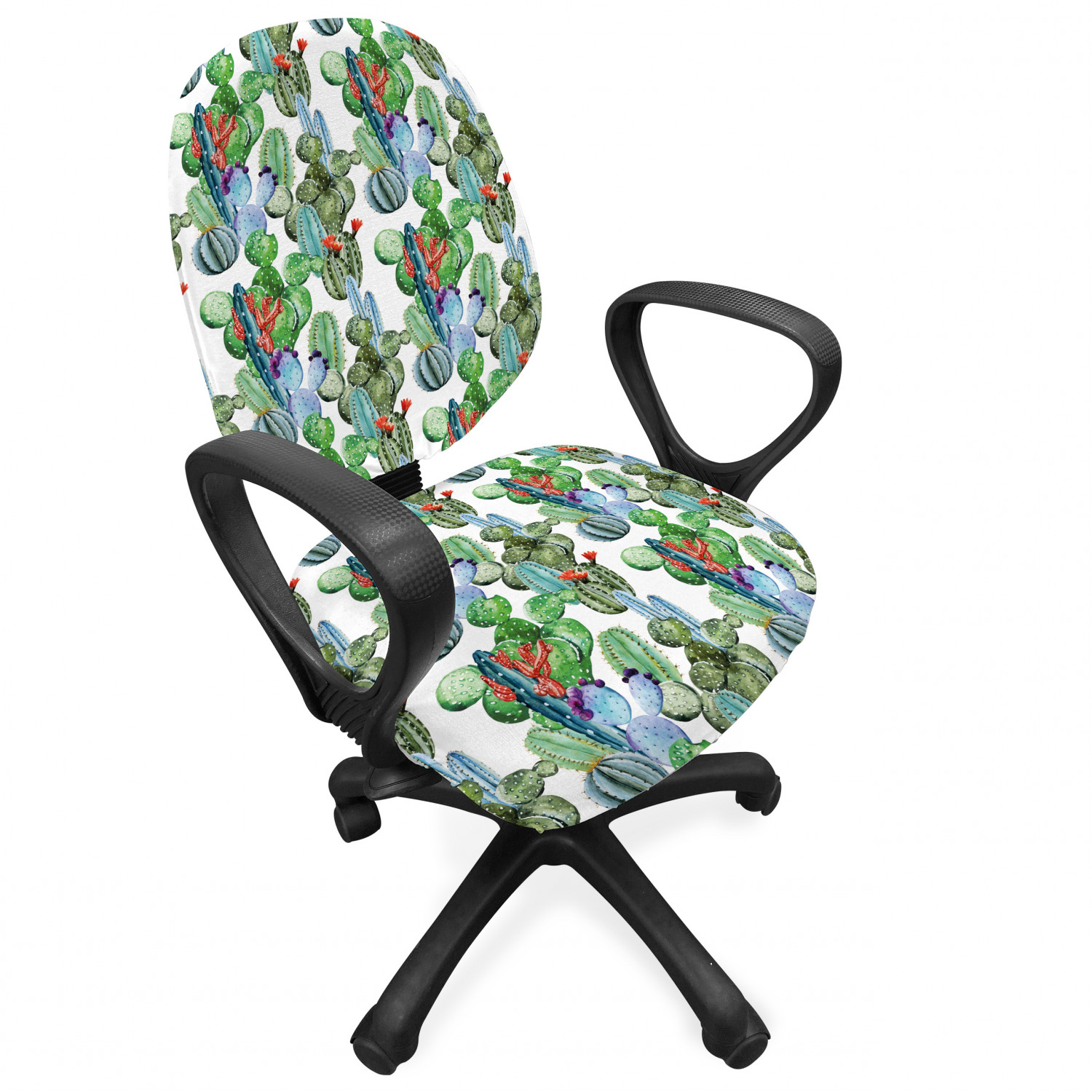 Ambesonne Cactus Office Chair Slipcover Protective Stretch Cover - Picture 221 of 244