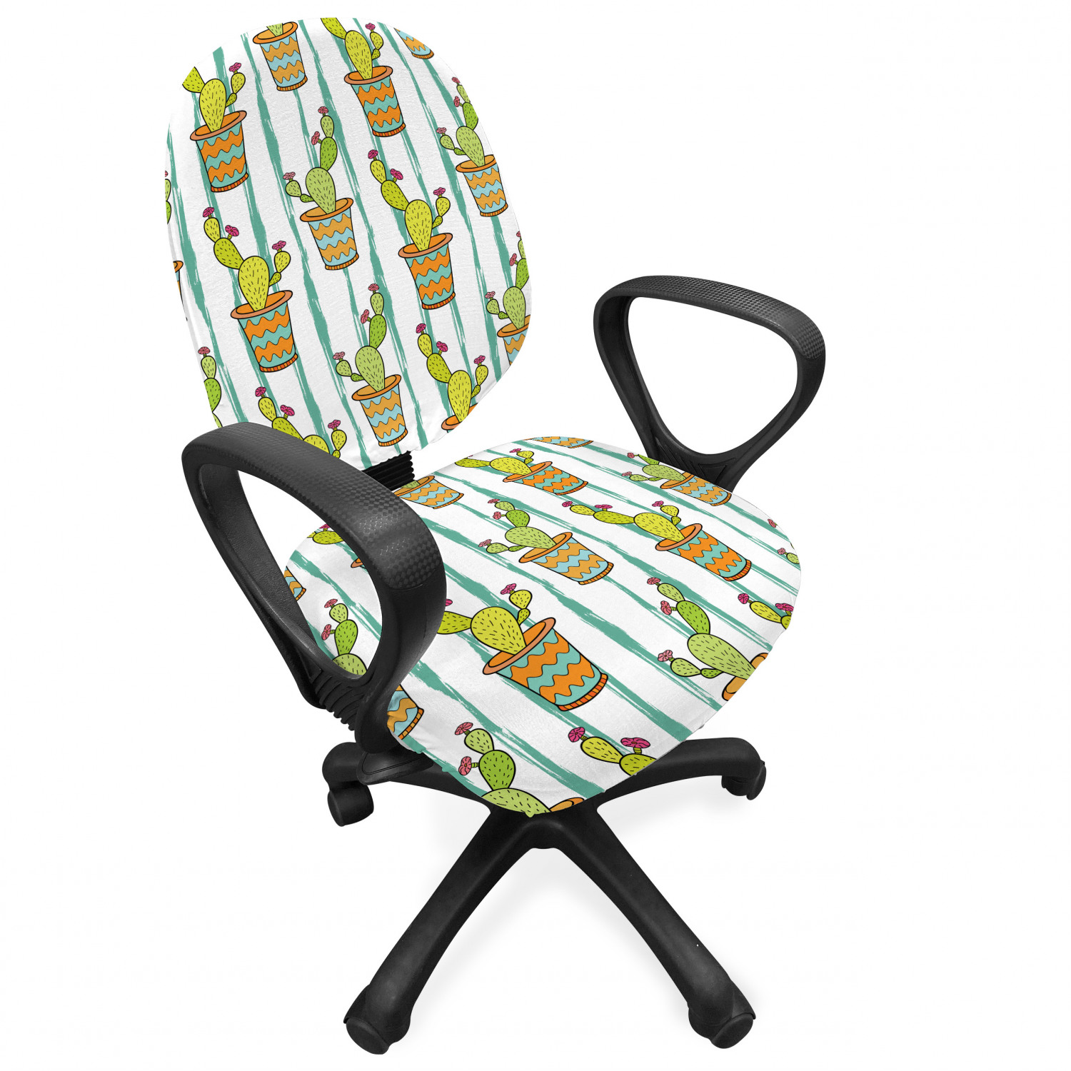 Ambesonne Cactus Office Chair Slipcover Protective Stretch Cover - Picture 225 of 244