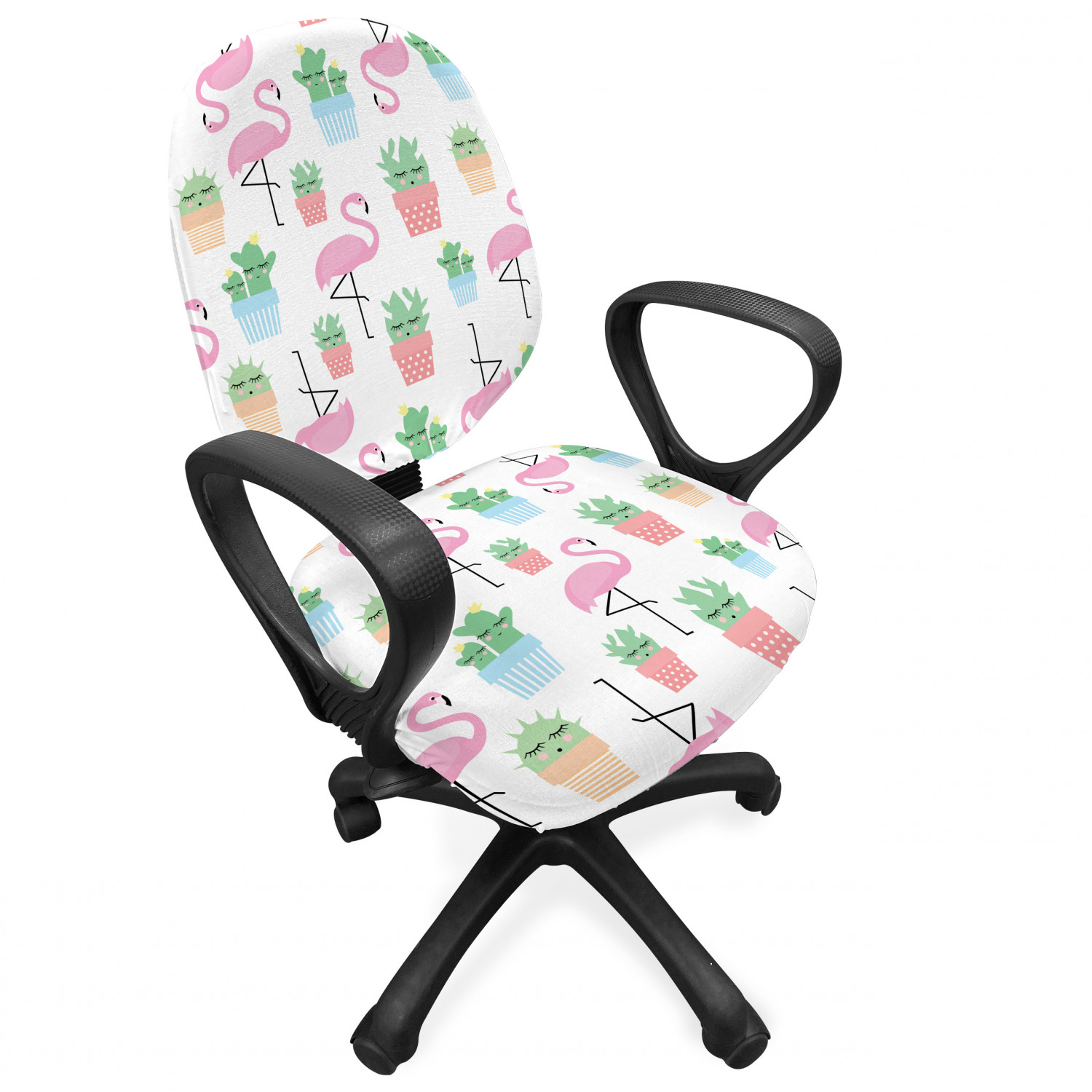 Ambesonne Cactus Office Chair Slipcover Protective Stretch Cover - Picture 189 of 244