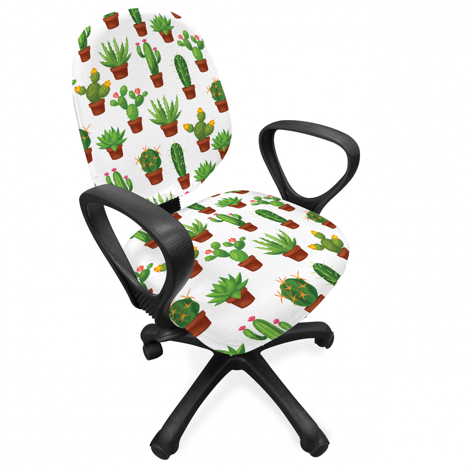 Ambesonne Cactus Office Chair Slipcover Protective Stretch Cover - Picture 93 of 244
