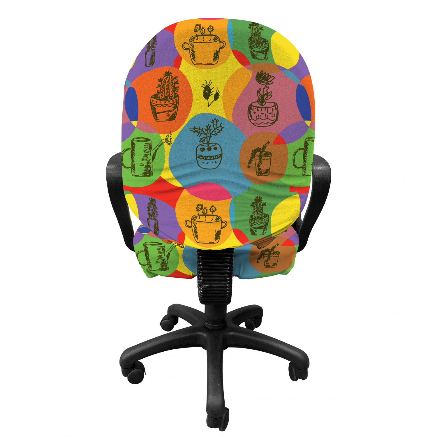 Ambesonne Cactus Office Chair Slipcover Protective Stretch Cover - Picture 130 of 244