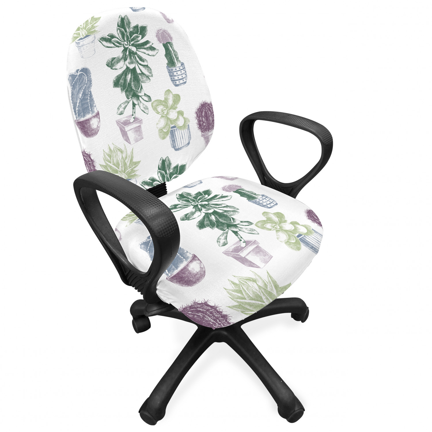 Ambesonne Cactus Office Chair Slipcover Protective Stretch Cover - Picture 161 of 244