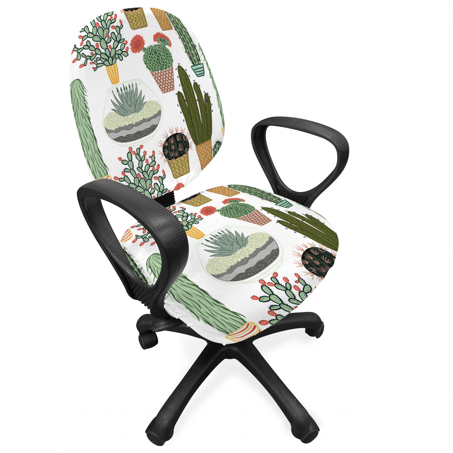 Ambesonne Cactus Office Chair Slipcover Protective Stretch Cover - Picture 209 of 244