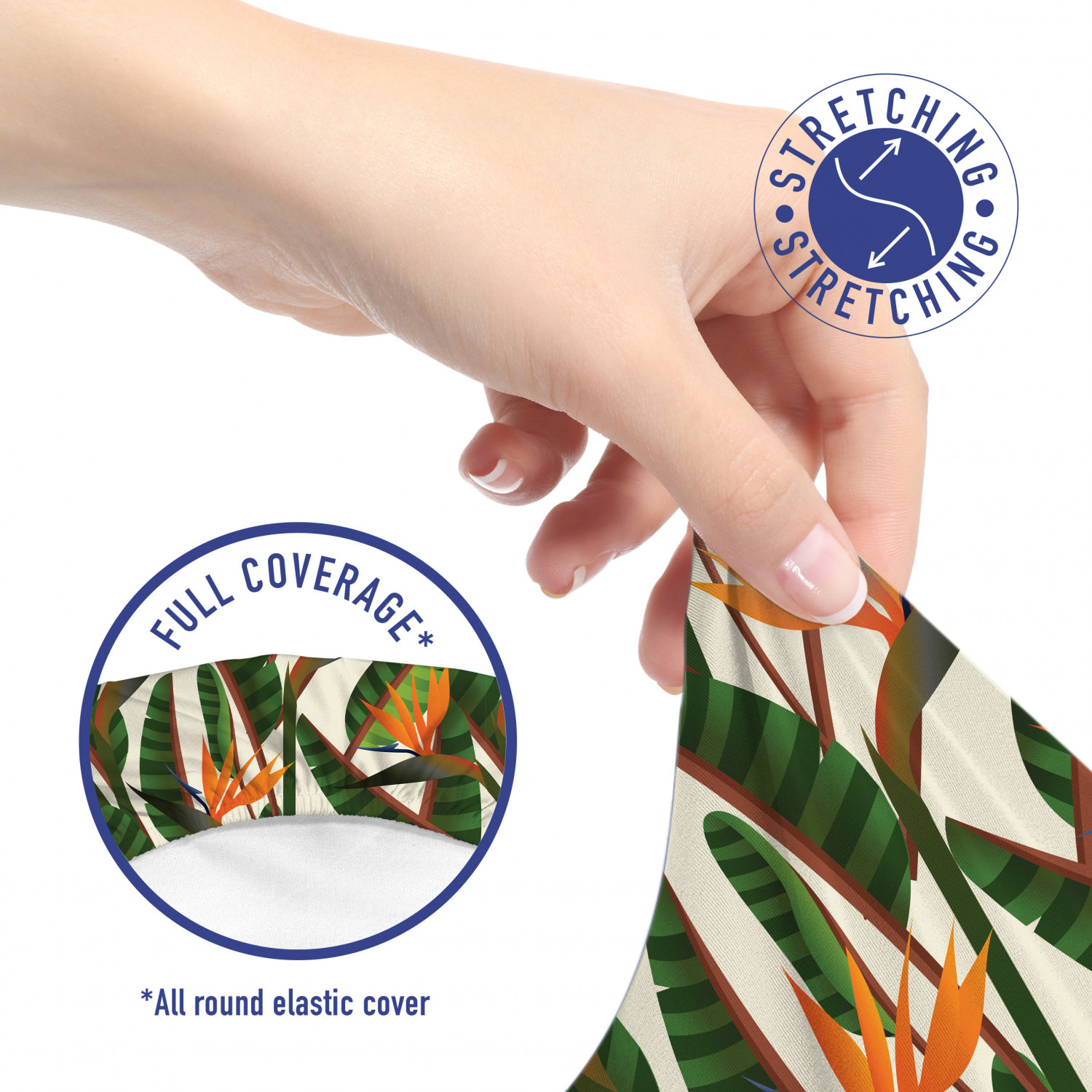 Ambesonne Botany Office Chair Slipcover Protective Stretch Cover - Picture 64 of 184