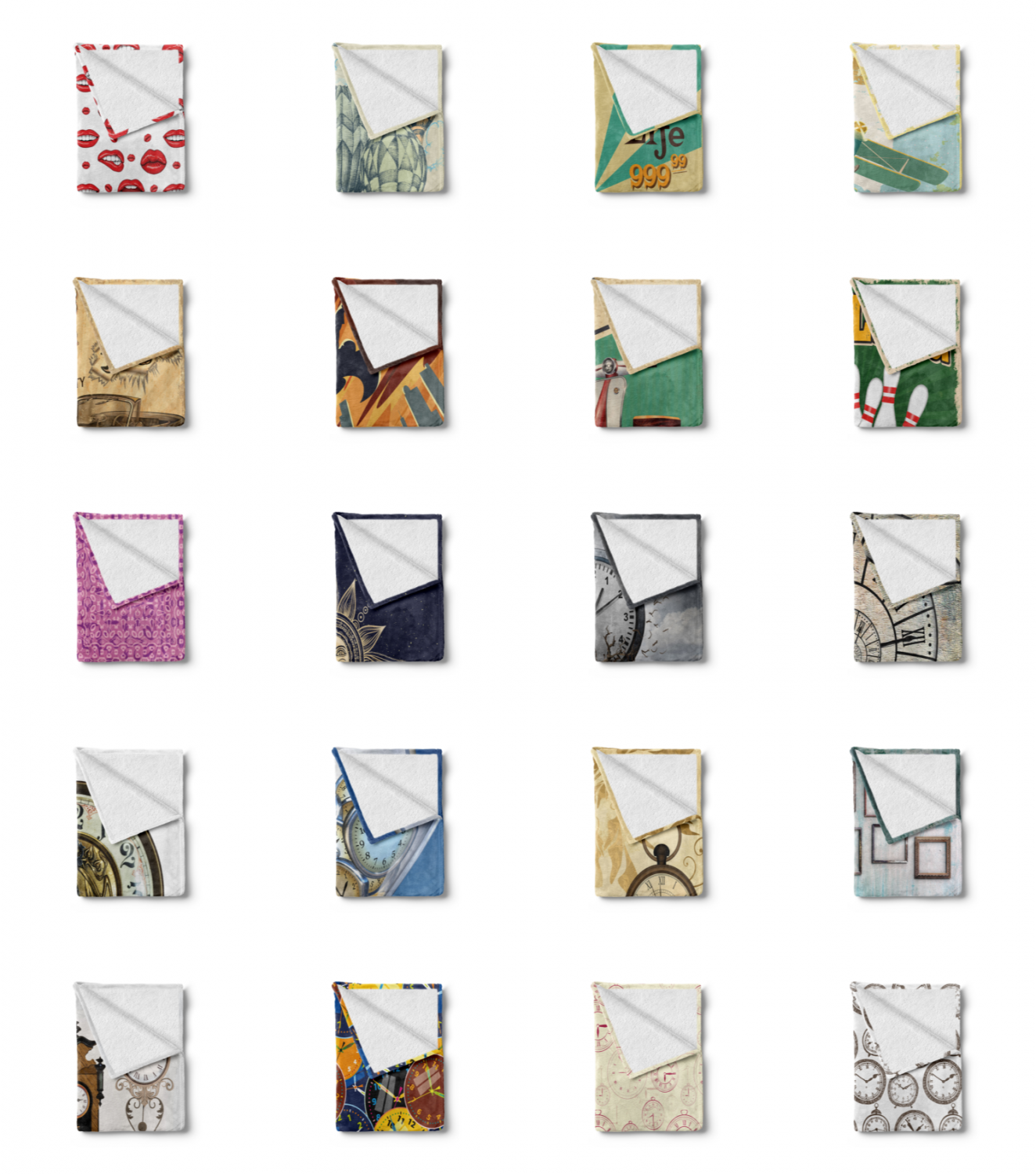 AMBESONNE VINTAGE THEMED Soft Flannel Fleece Throw Blanket Plush for