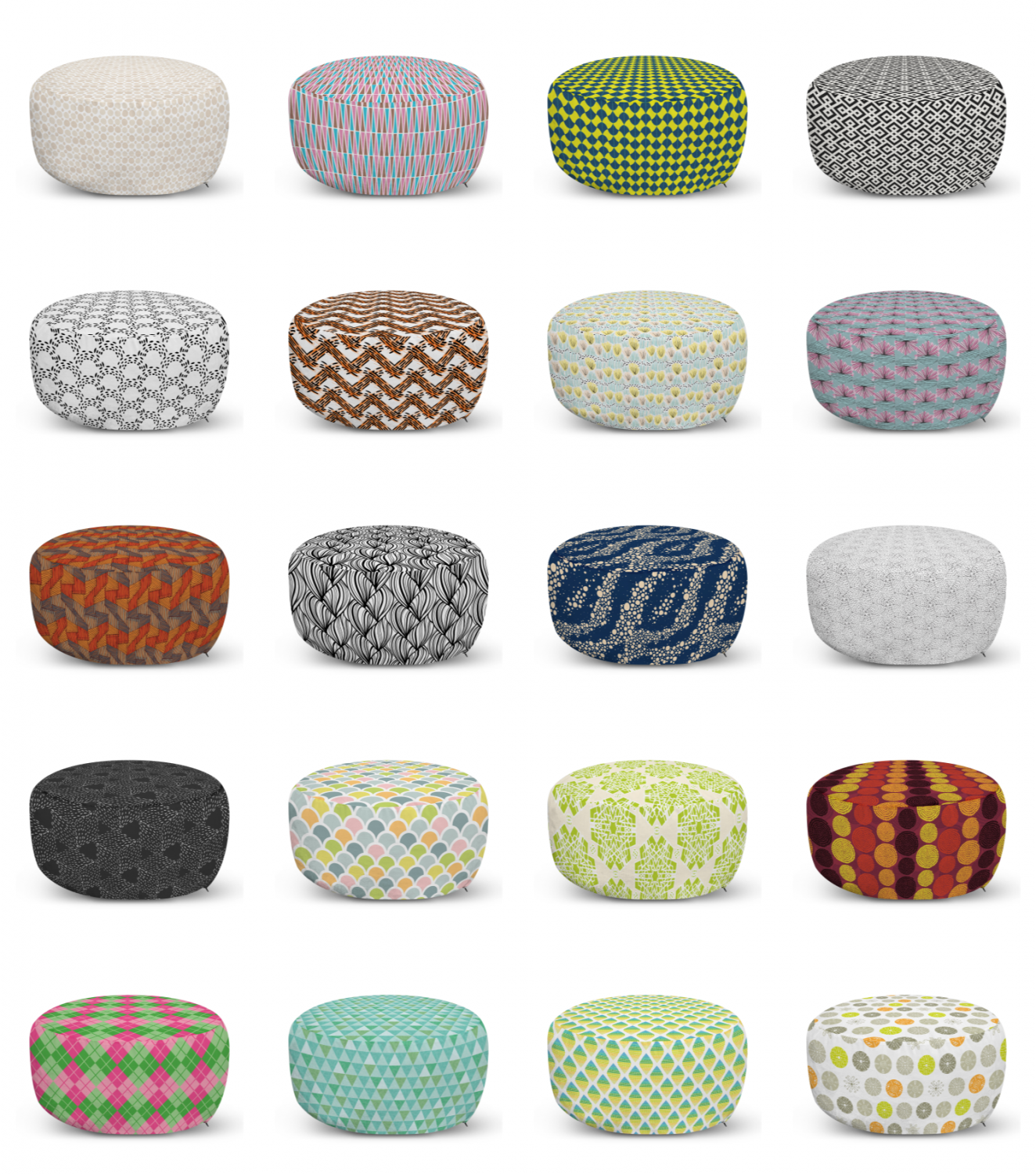 ambesonne dreamy abstract ottoman pouf decor soft foot rest & removable cover