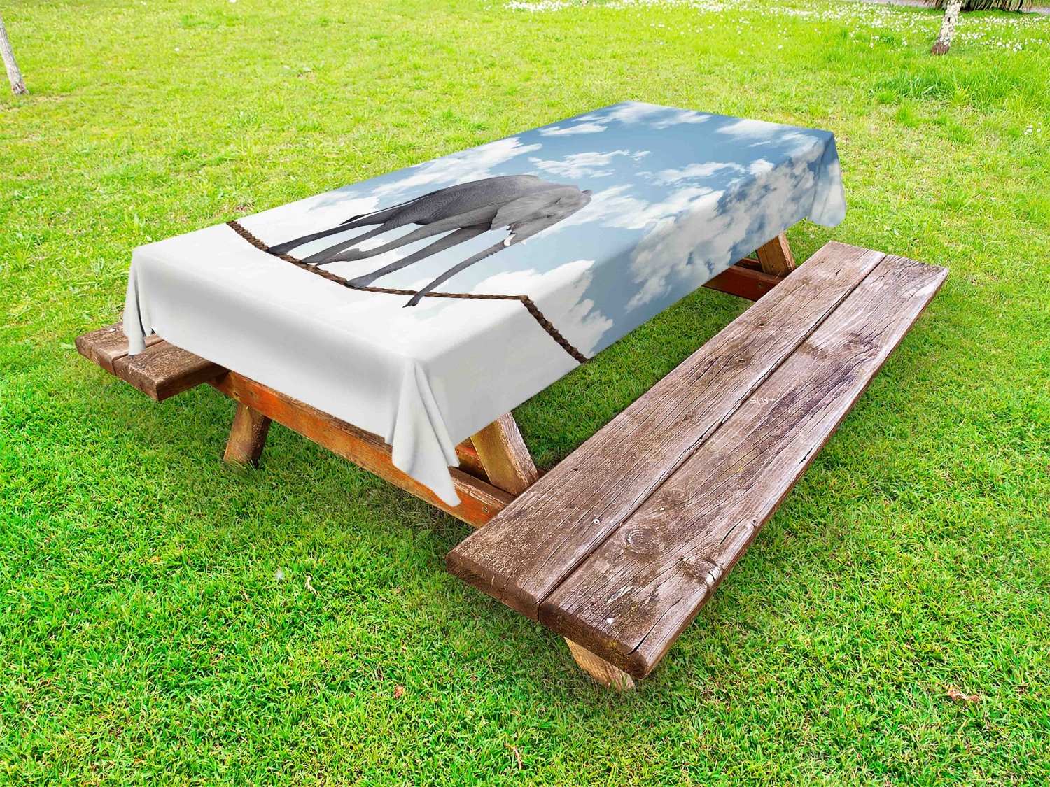 Woodland Animals Outdoor Picnic Tablecloth in 3 Sizes Washable Waterproof - Picture 9 of 50