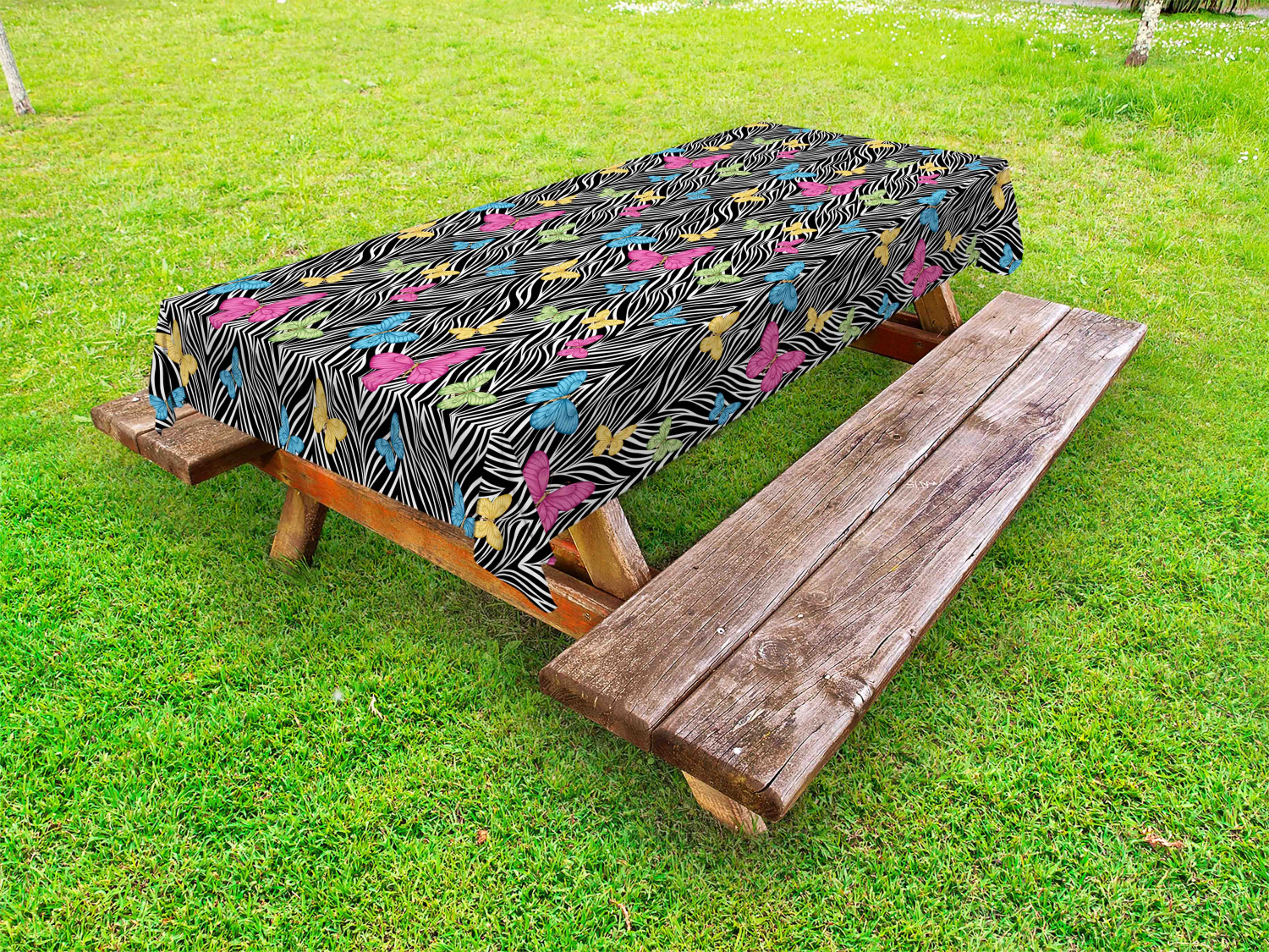 Colorful Outdoor Picnic Tablecloth in 3 Sizes Washable Waterproof - Picture 7 of 60