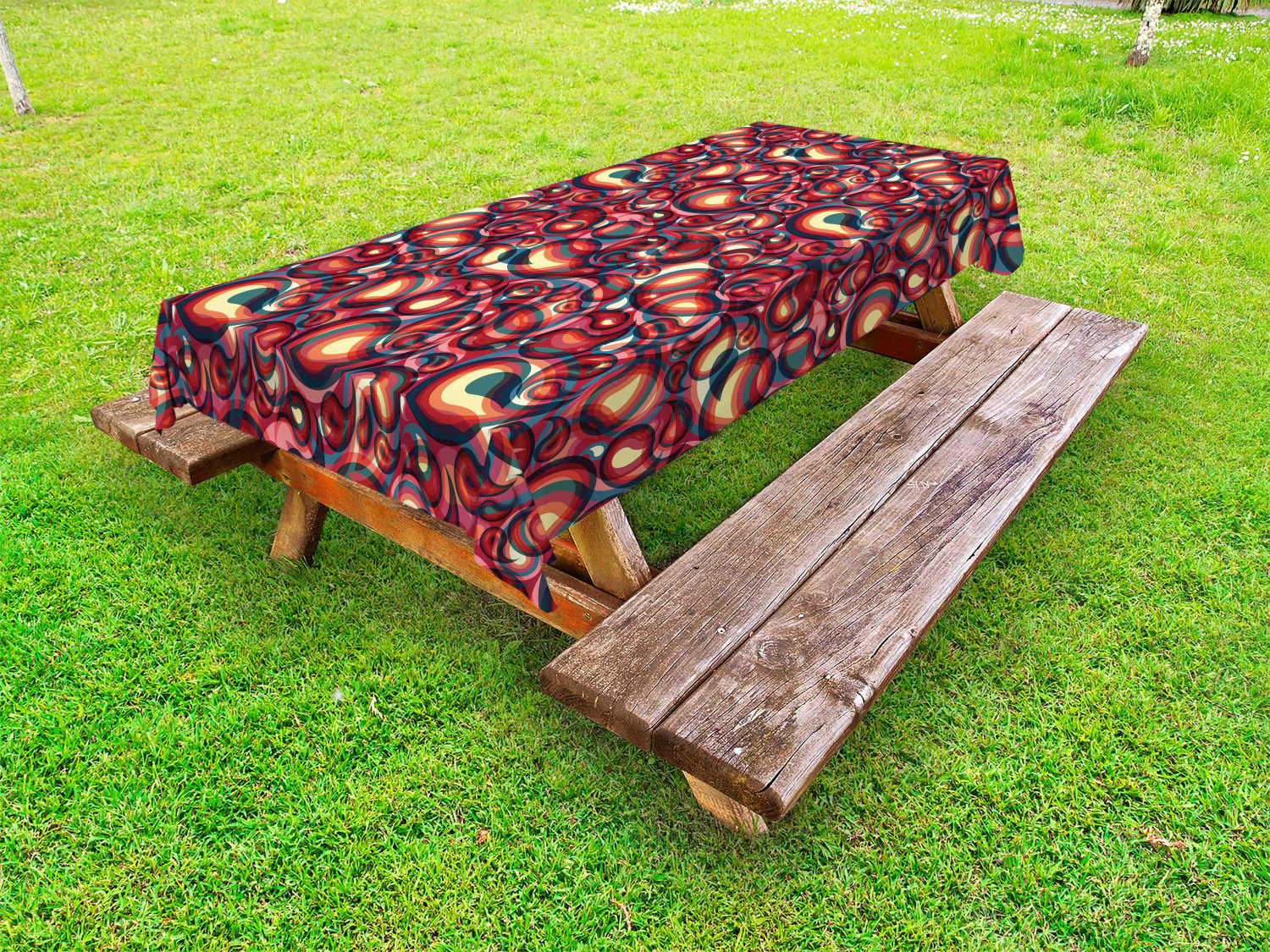 Colorful Outdoor Picnic Tablecloth in 3 Sizes Washable Waterproof - Picture 27 of 60