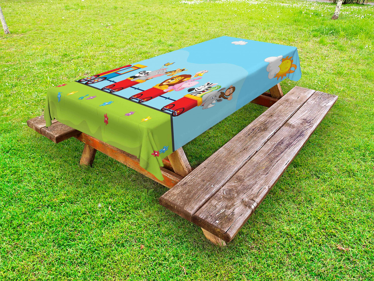 Colorful Outdoor Picnic Tablecloth in 3 Sizes Washable Waterproof - Picture 11 of 60