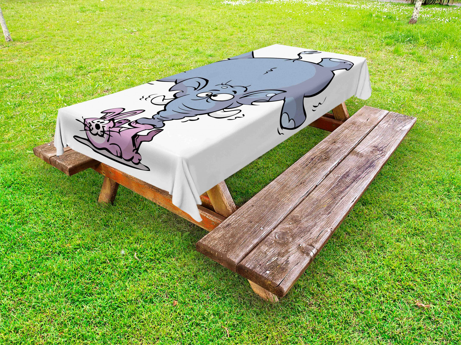 Woodland Animals Outdoor Picnic Tablecloth in 3 Sizes Washable Waterproof - Picture 33 of 50