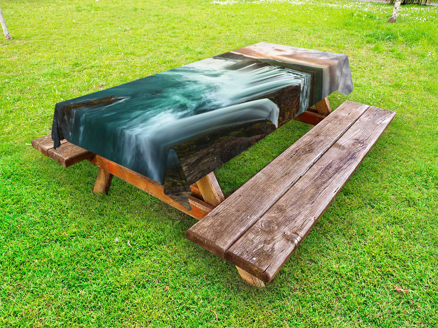 Colorful Outdoor Picnic Tablecloth in 3 Sizes Washable Waterproof - Picture 55 of 60