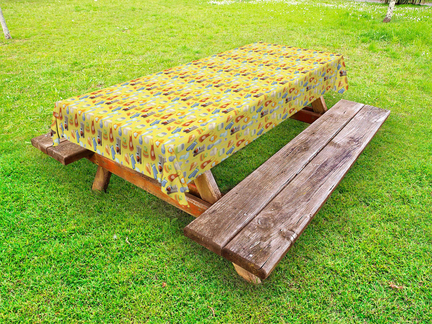 Colorful Outdoor Picnic Tablecloth in 3 Sizes Washable Waterproof - Picture 57 of 60