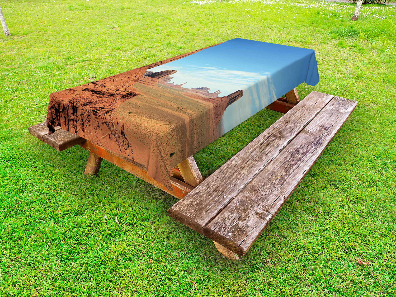 American Outdoor Picnic Tablecloth in 3 Sizes Washable Waterproof - Picture 35 of 44