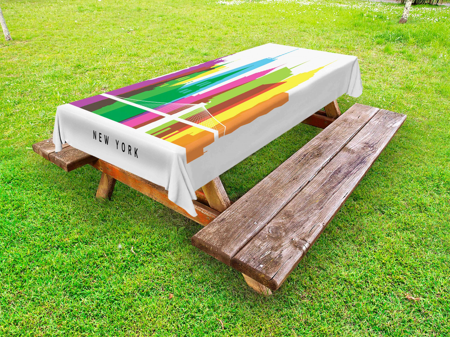 American Outdoor Picnic Tablecloth in 3 Sizes Washable Waterproof - Picture 33 of 44