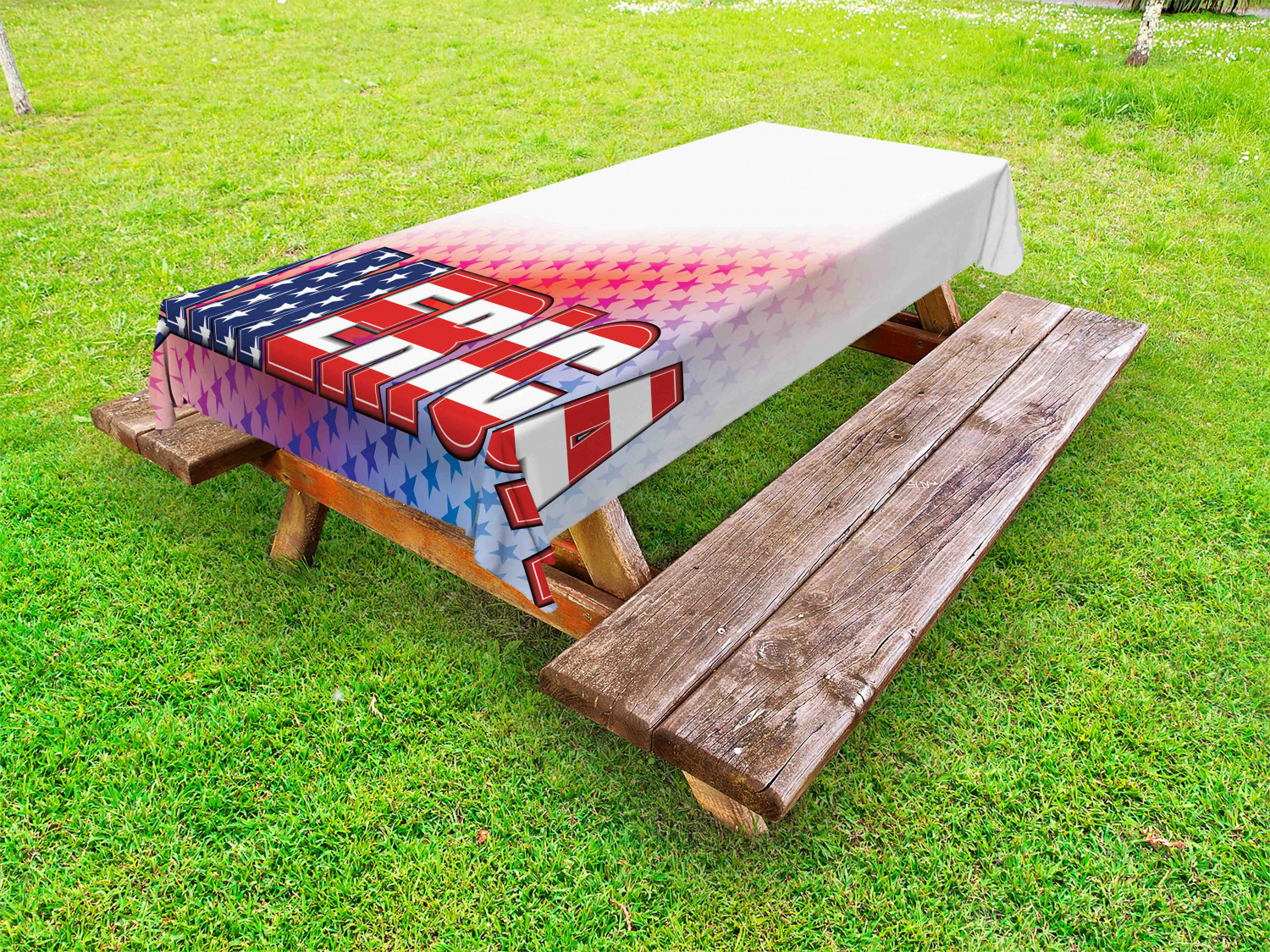American Outdoor Picnic Tablecloth in 3 Sizes Washable Waterproof - Picture 31 of 44