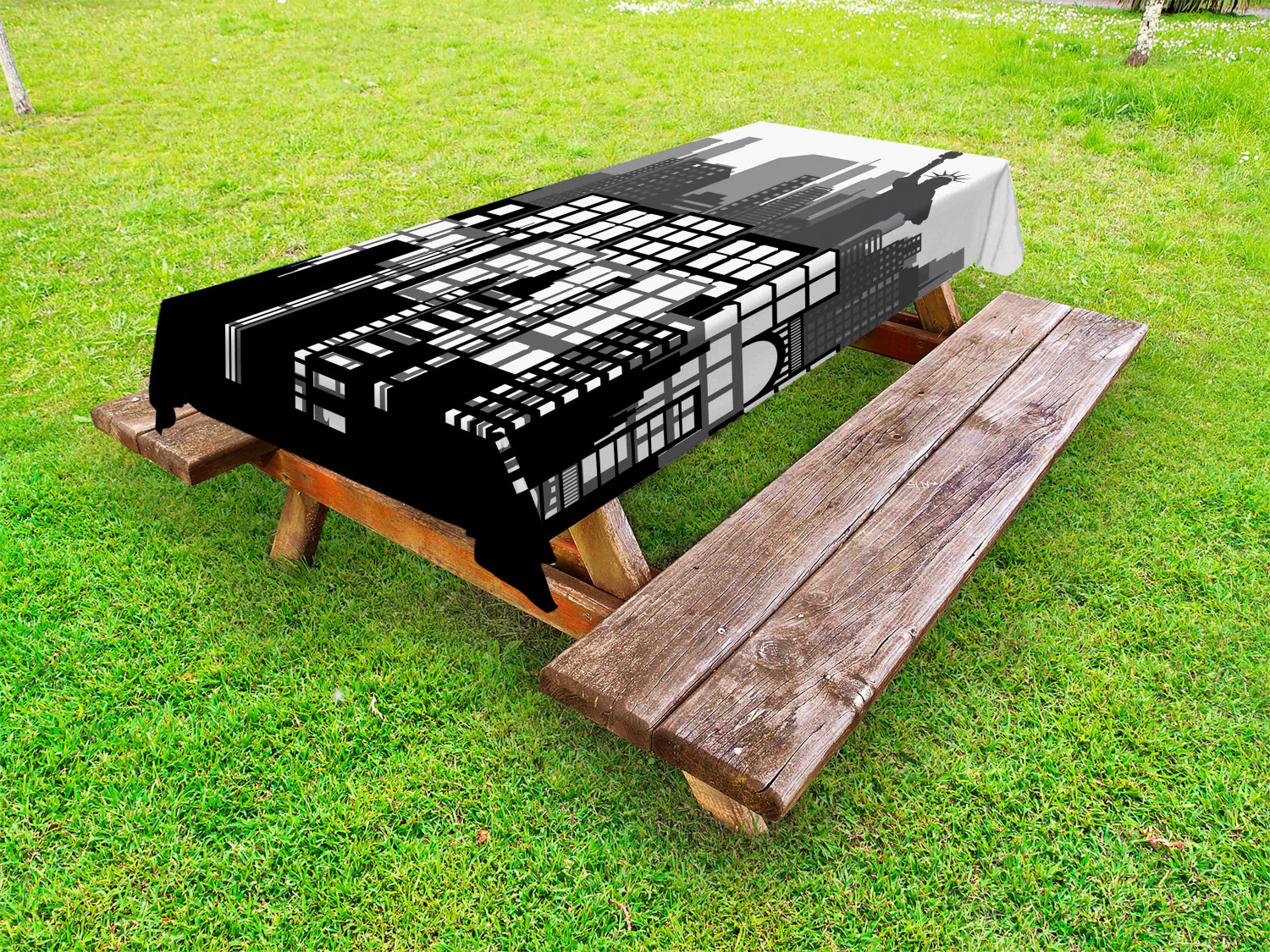 American Outdoor Picnic Tablecloth in 3 Sizes Washable Waterproof - Picture 5 of 44
