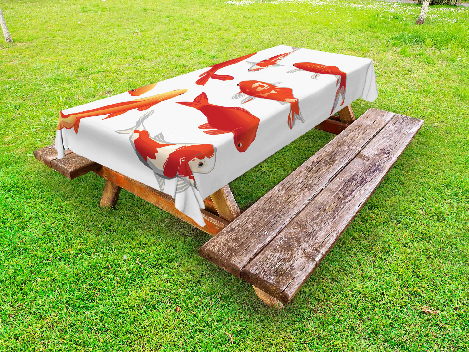 Ocean Fauna Outdoor Picnic Tablecloth in 3 Sizes Washable Waterproof - Picture 23 of 44