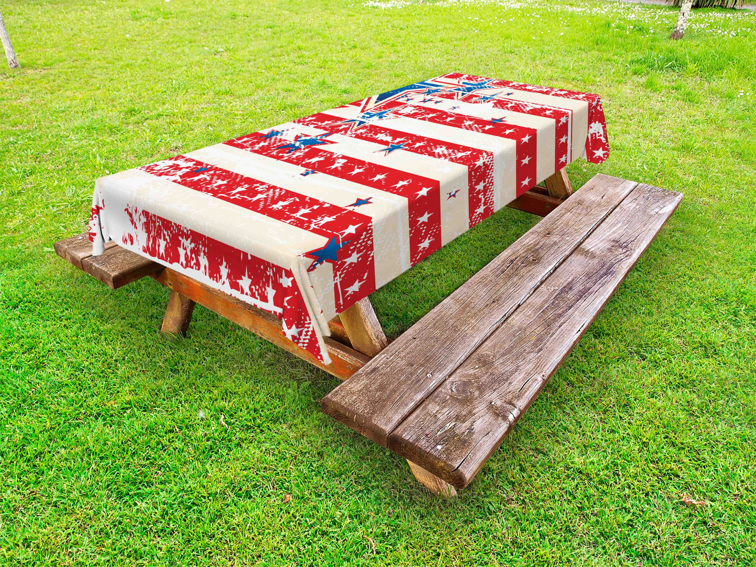American Outdoor Picnic Tablecloth in 3 Sizes Washable Waterproof - Picture 17 of 44