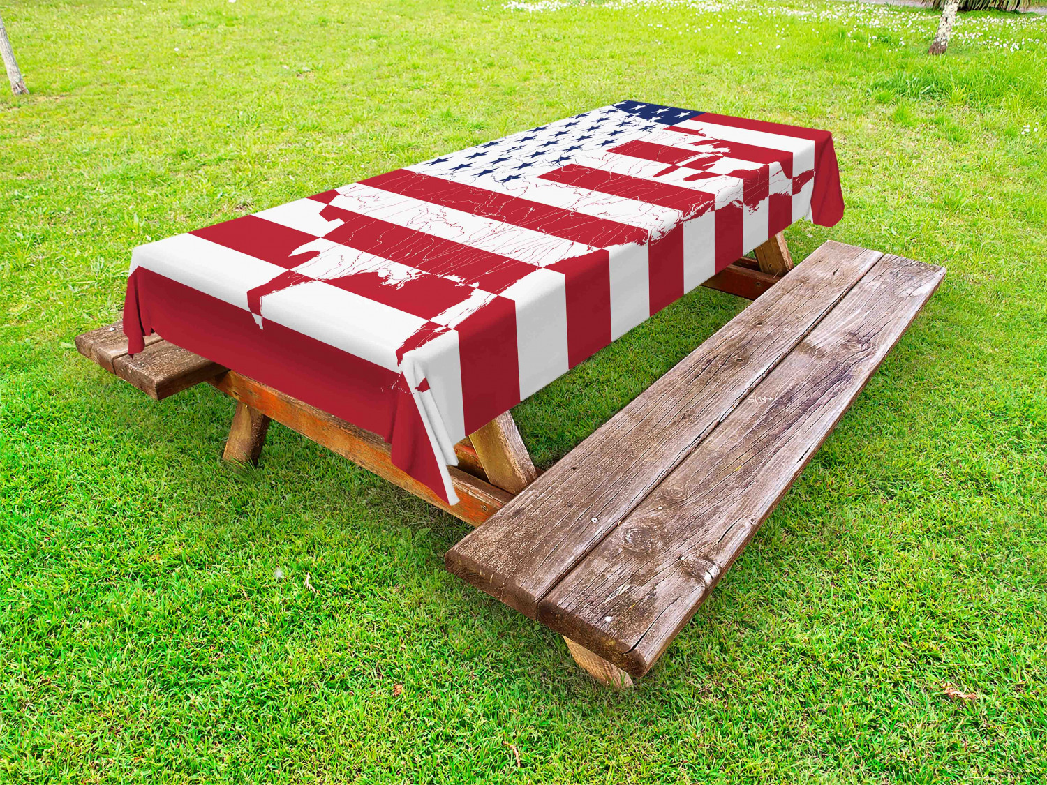 American Outdoor Picnic Tablecloth in 3 Sizes Washable Waterproof - Picture 23 of 44