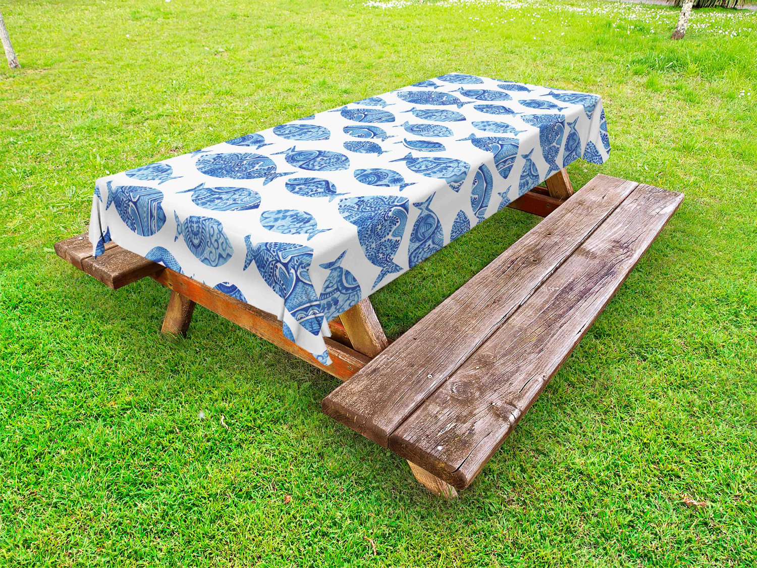 Ocean Fauna Outdoor Picnic Tablecloth in 3 Sizes Washable Waterproof - Picture 31 of 44