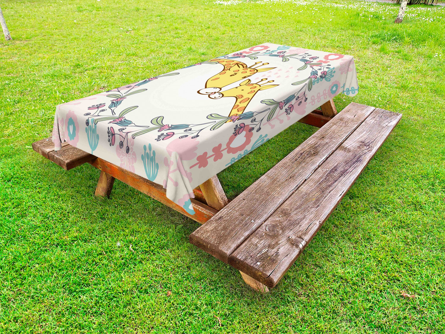 Woodland Animals Outdoor Picnic Tablecloth in 3 Sizes Washable Waterproof - Picture 7 of 50