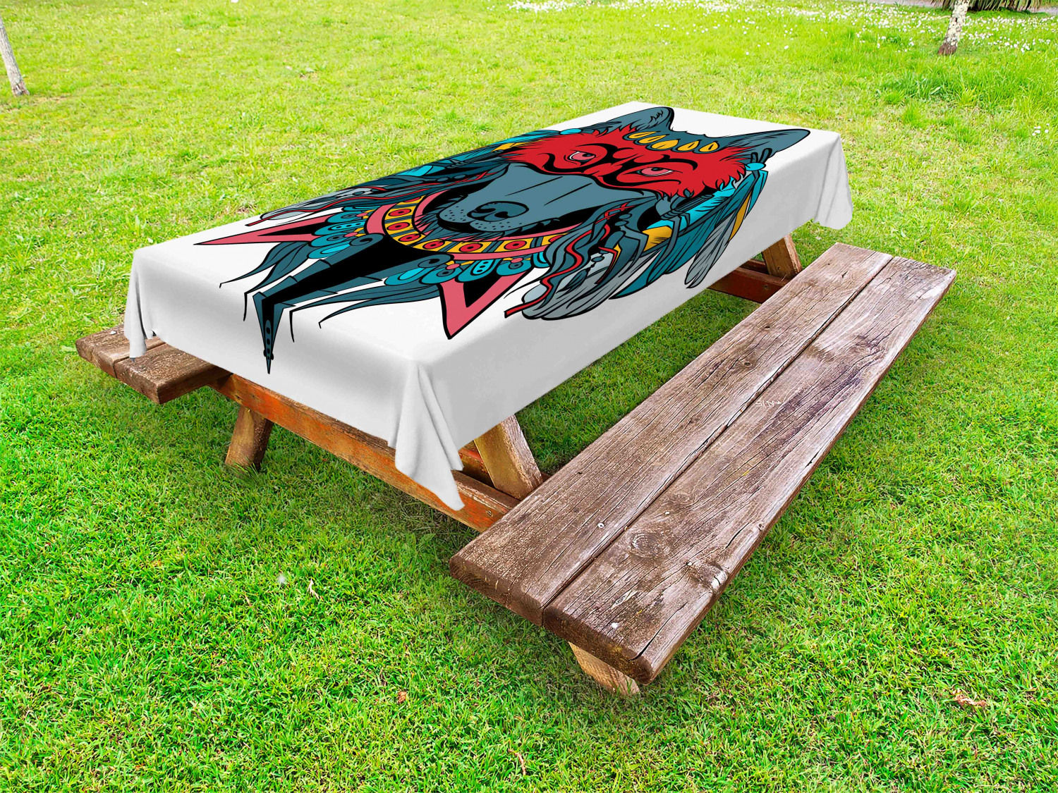 Vintage Native Outdoor Picnic Tablecloth in 3 Sizes Washable Waterproof 