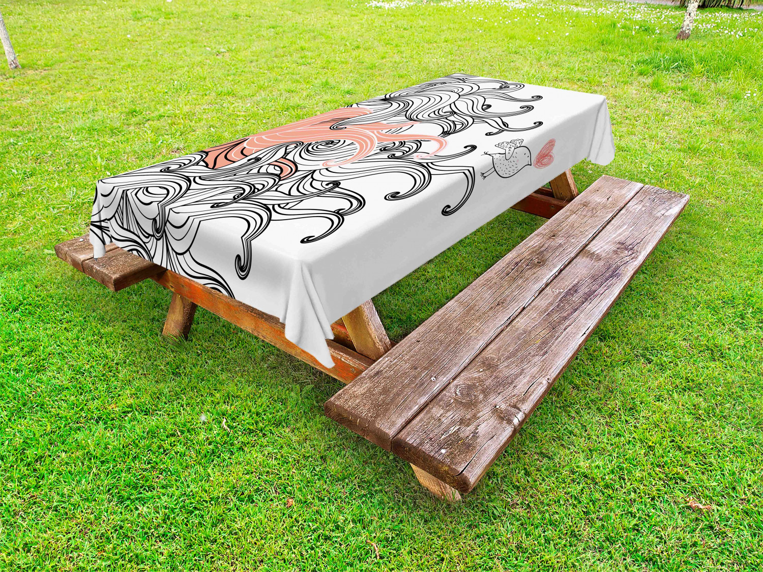 Retro Girls Outdoor Picnic Tablecloth in 3 Sizes Washable Waterproof - Picture 27 of 54