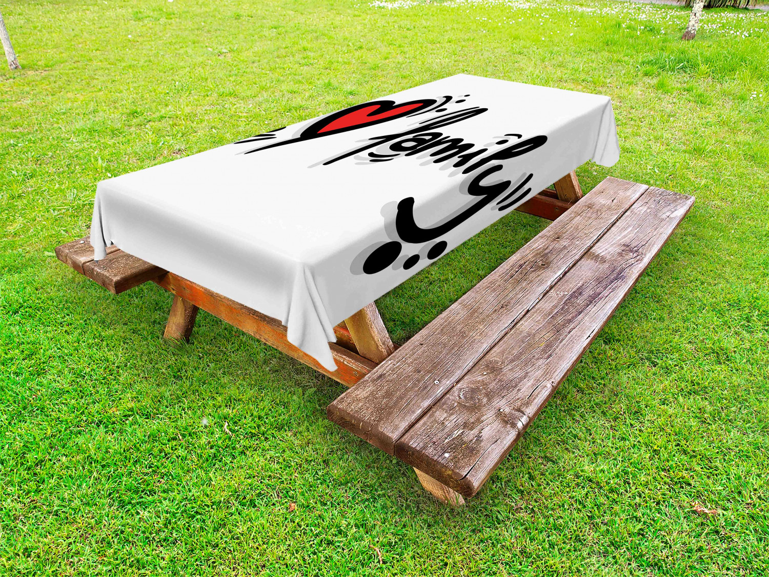 Family Outdoor Picnic Tablecloth in 3 Sizes Washable Waterproof Ambesonne - Picture 31 of 46