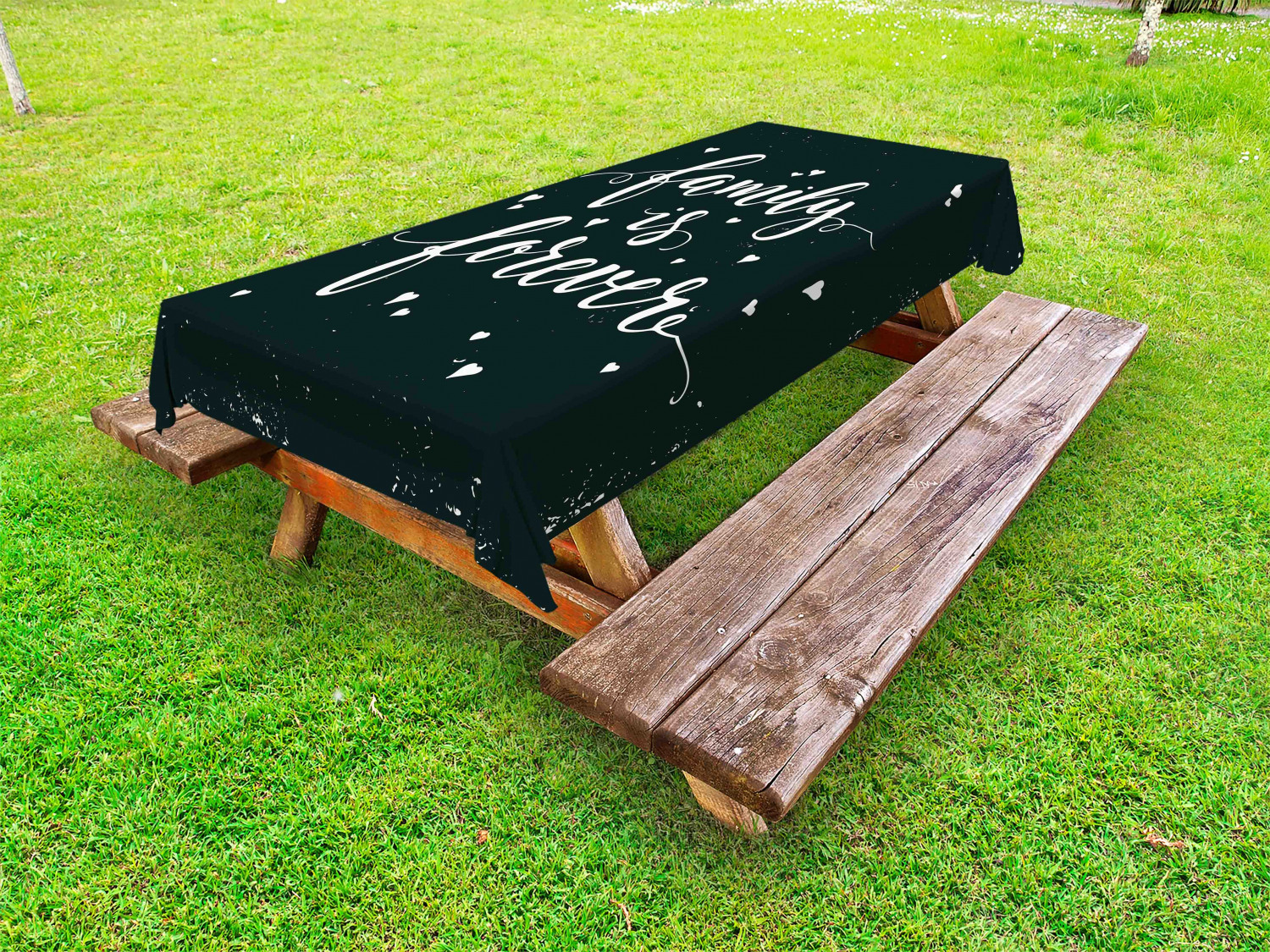 Family Outdoor Picnic Tablecloth in 3 Sizes Washable Waterproof Ambesonne - Picture 19 of 46