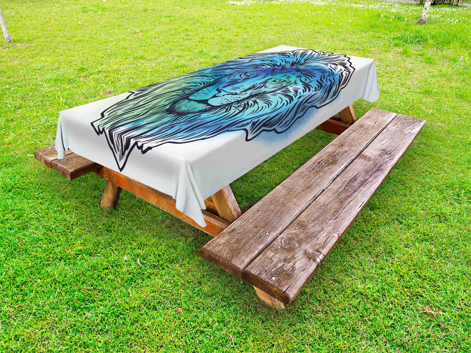 Woodland Animals Outdoor Picnic Tablecloth in 3 Sizes Washable Waterproof - Picture 31 of 50