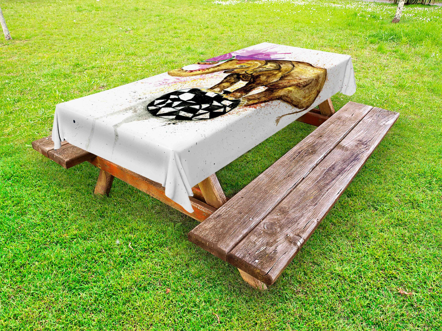 Woodland Animals Outdoor Picnic Tablecloth in 3 Sizes Washable Waterproof - Picture 19 of 50