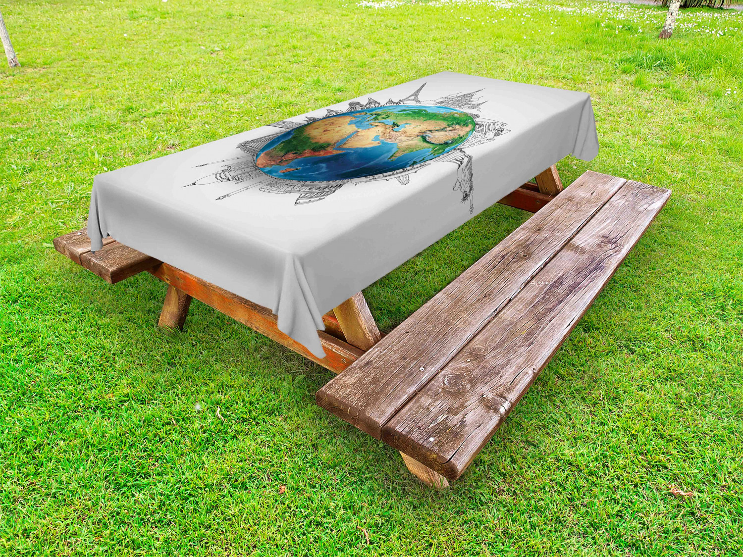 Earth Outdoor Picnic Tablecloth in 3 Sizes Washable Waterproof