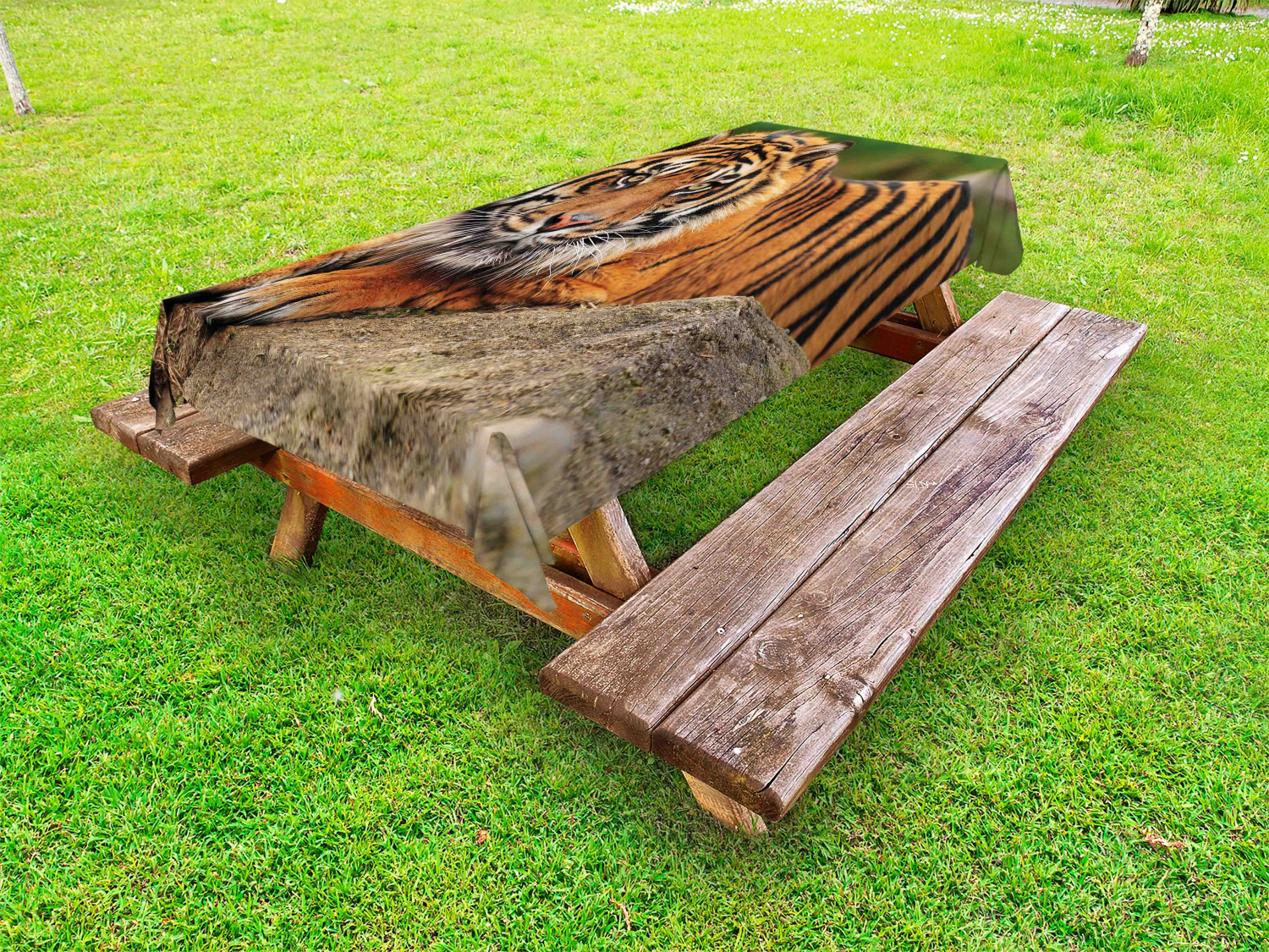 Woodland Animals Outdoor Picnic Tablecloth in 3 Sizes Washable Waterproof - Picture 45 of 50