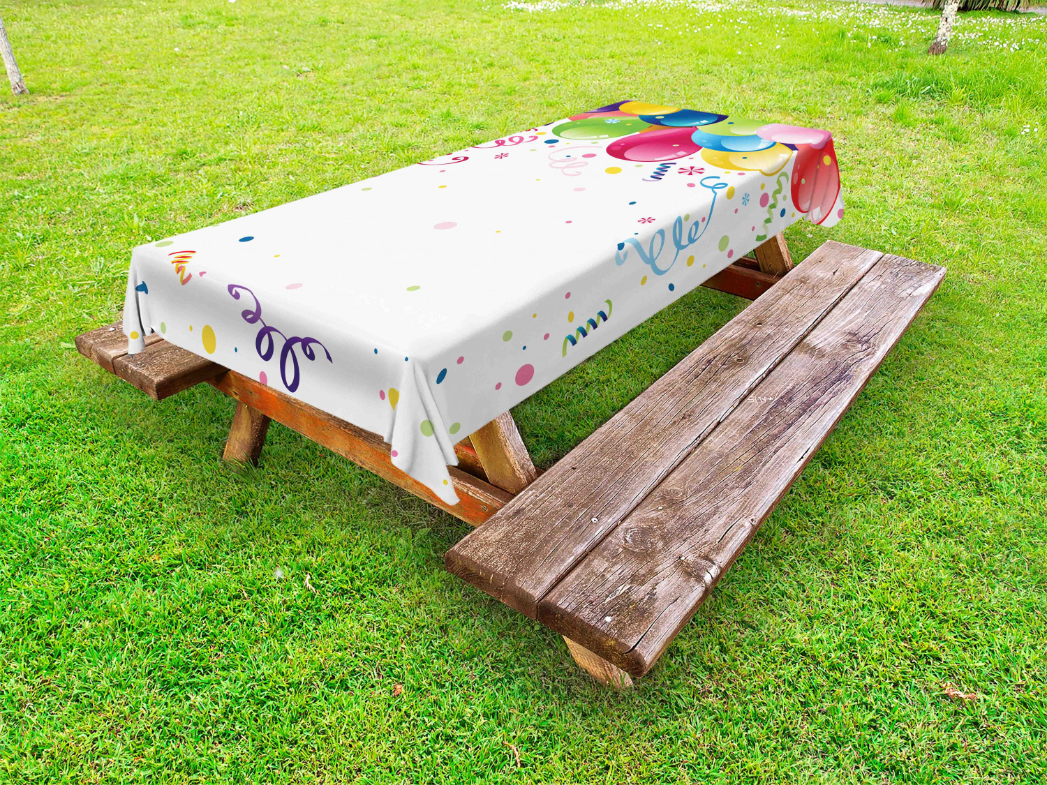 Ambesonne Birthday Outdoor Picnic Tablecloth in 3 Sizes Washable Waterproof - Picture 15 of 28