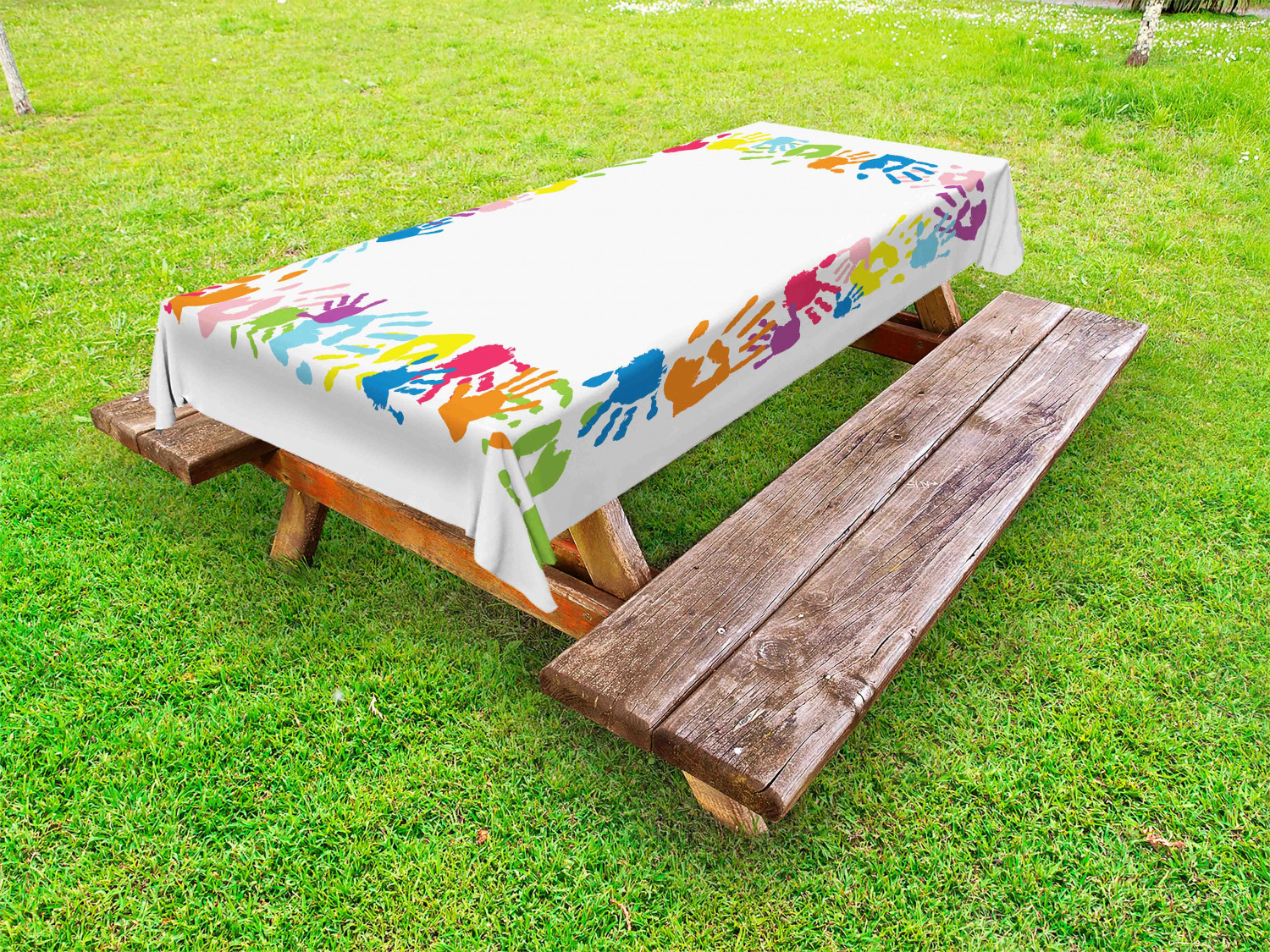 Ambesonne Birthday Outdoor Picnic Tablecloth in 3 Sizes Washable Waterproof - Picture 13 of 28