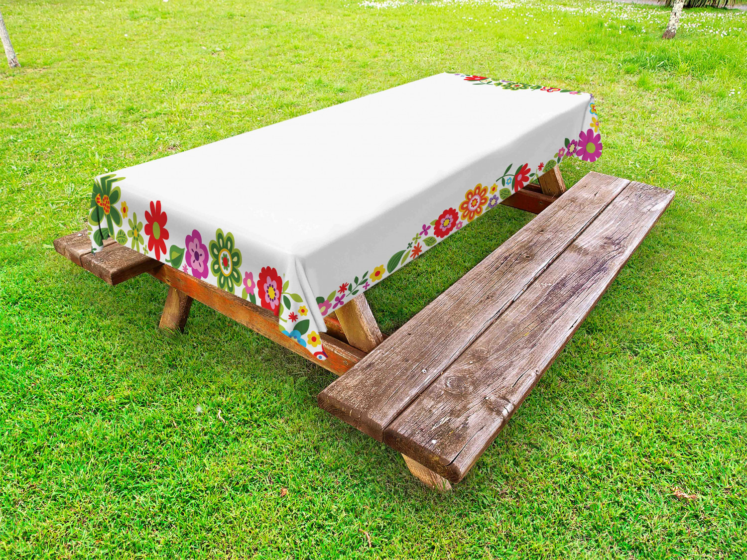 Ambesonne Birthday Outdoor Picnic Tablecloth in 3 Sizes Washable Waterproof - Picture 17 of 28