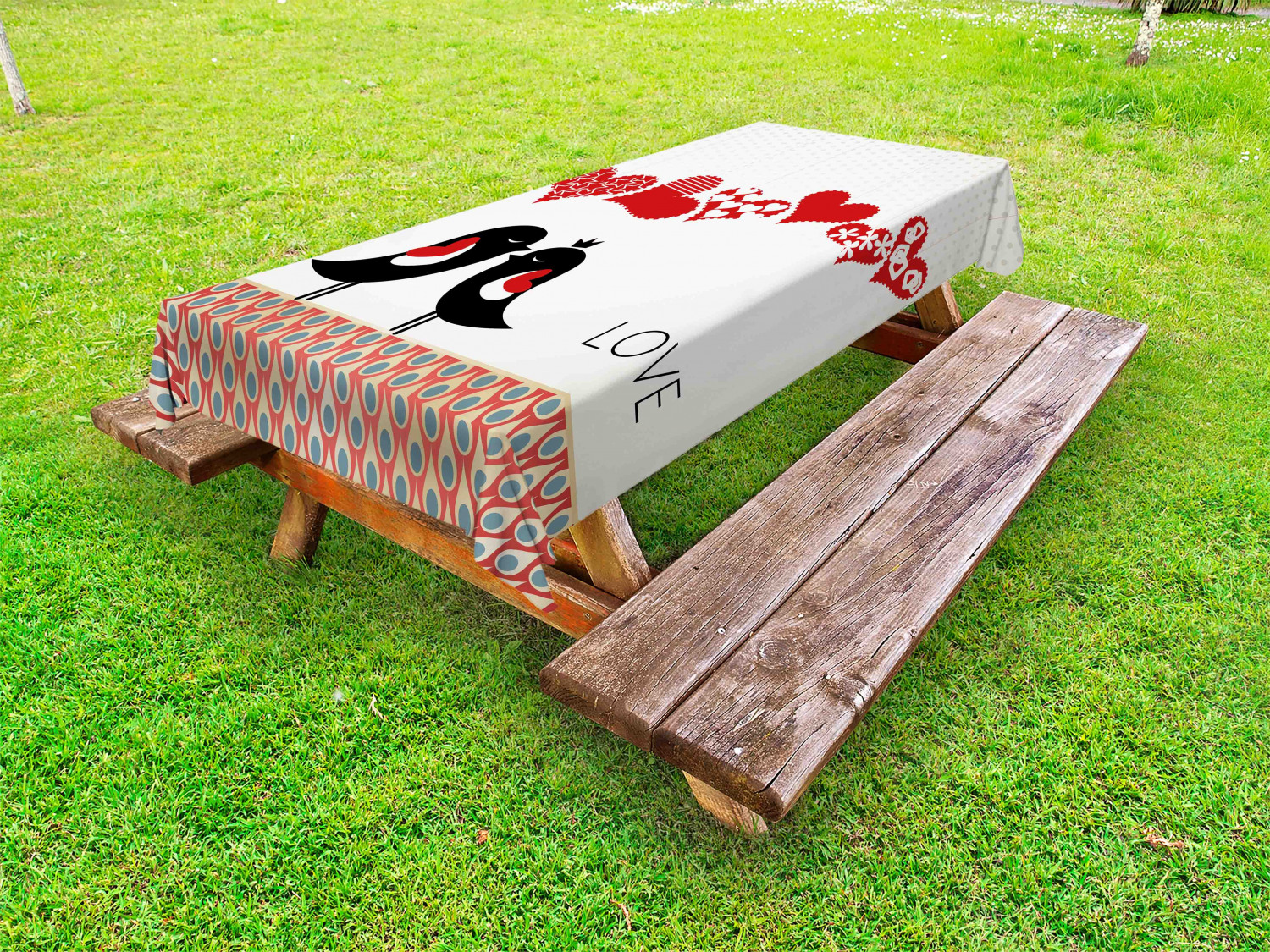 Love Outdoor Picnic Tablecloth in 3 Sizes Decorative Washable Waterproof - Picture 5 of 44