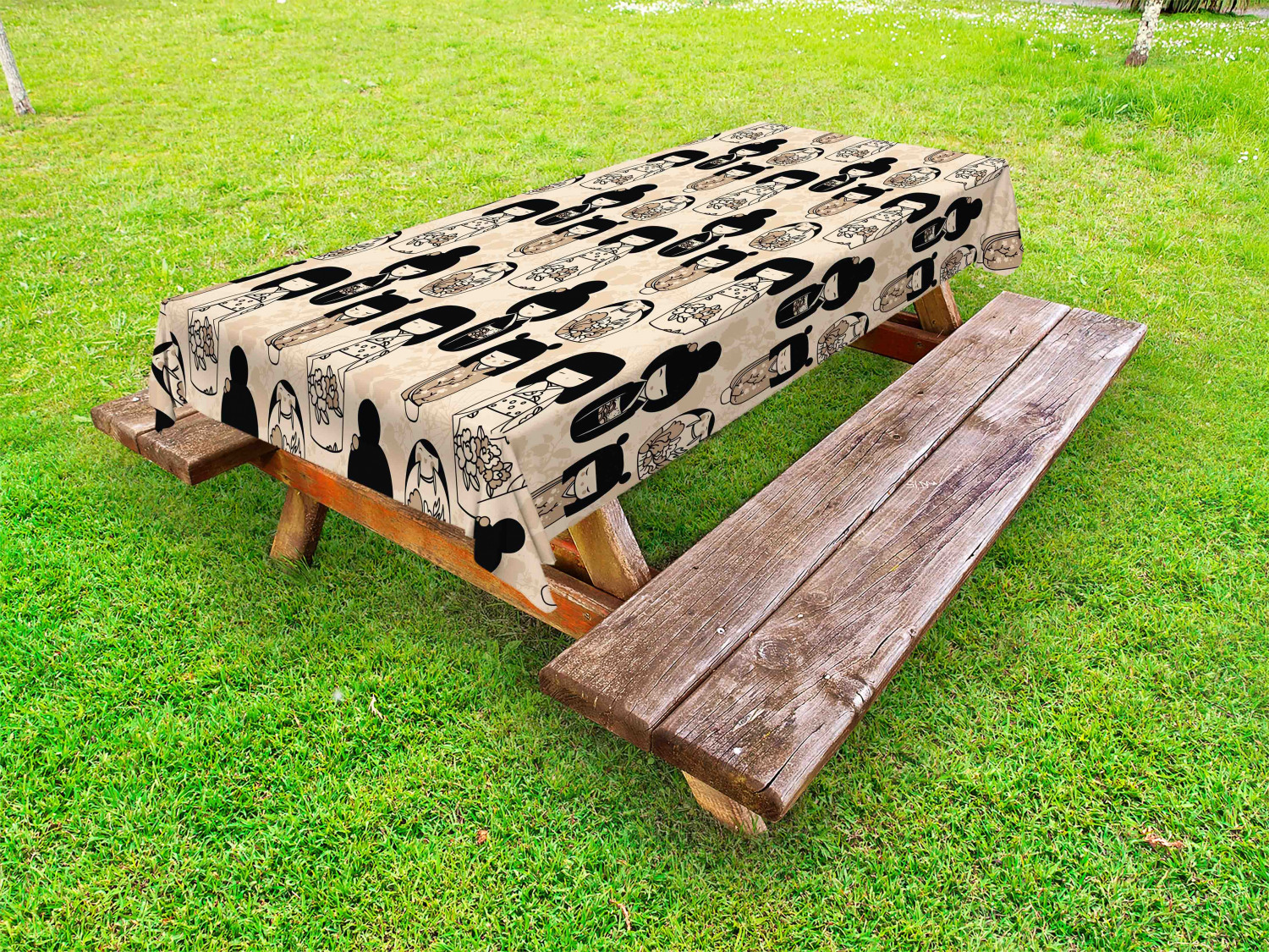 Nursery Outdoor Picnic Tablecloth in 3 Sizes Decorative Washable Waterproof - Picture 3 of 62