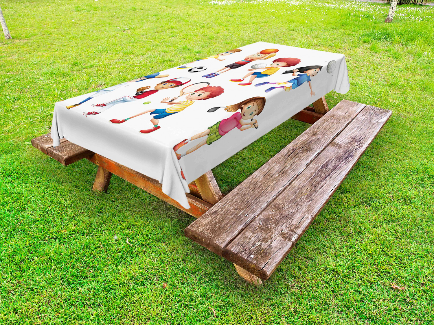 Nursery Outdoor Picnic Tablecloth in 3 Sizes Decorative Washable Waterproof - Picture 45 of 62