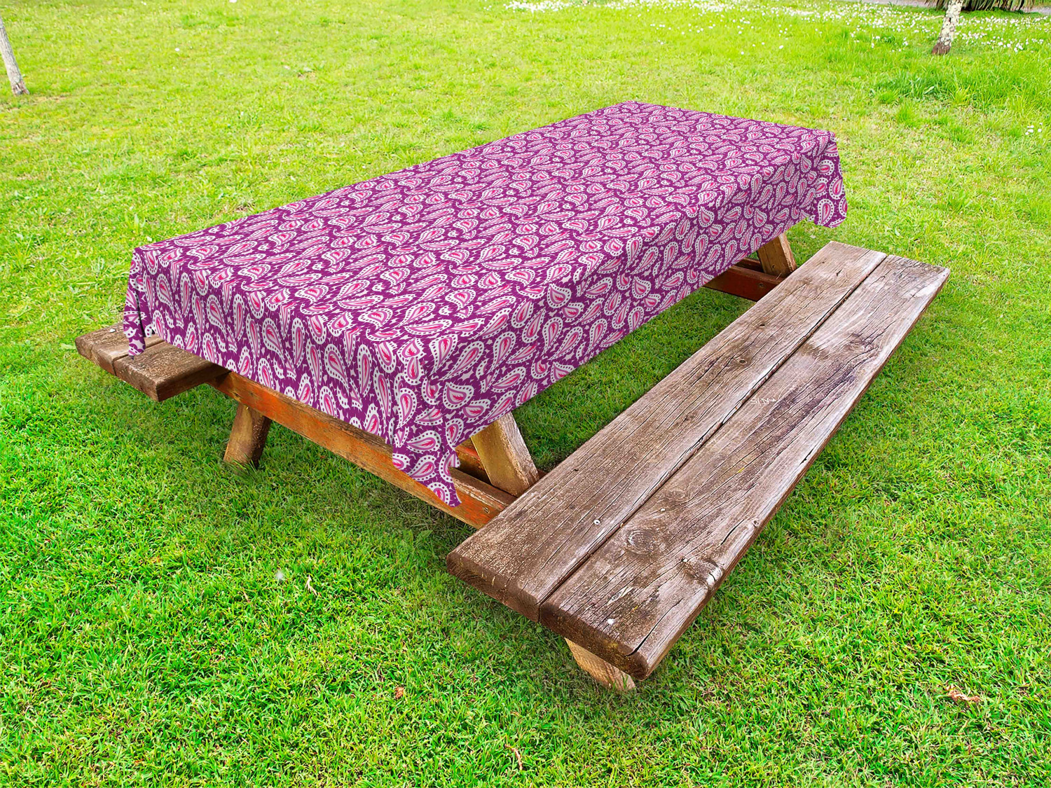 Magenta Outdoor Picnic Tablecloth in 3 Sizes Washable Waterproof