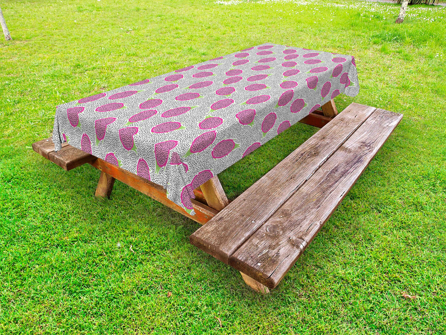 Feminine Pink Outdoor Picnic Tablecloth in 3 Sizes Washable Waterproof Ambesonne - Picture 11 of 62