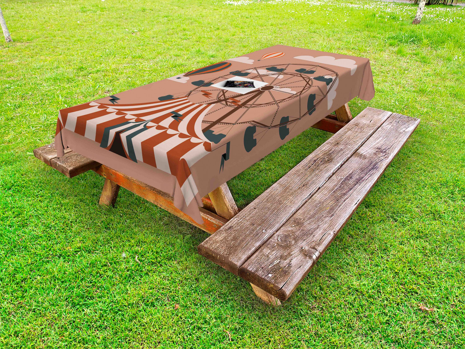 Colorful Outdoor Picnic Tablecloth in 3 Sizes Washable Waterproof - Picture 31 of 60