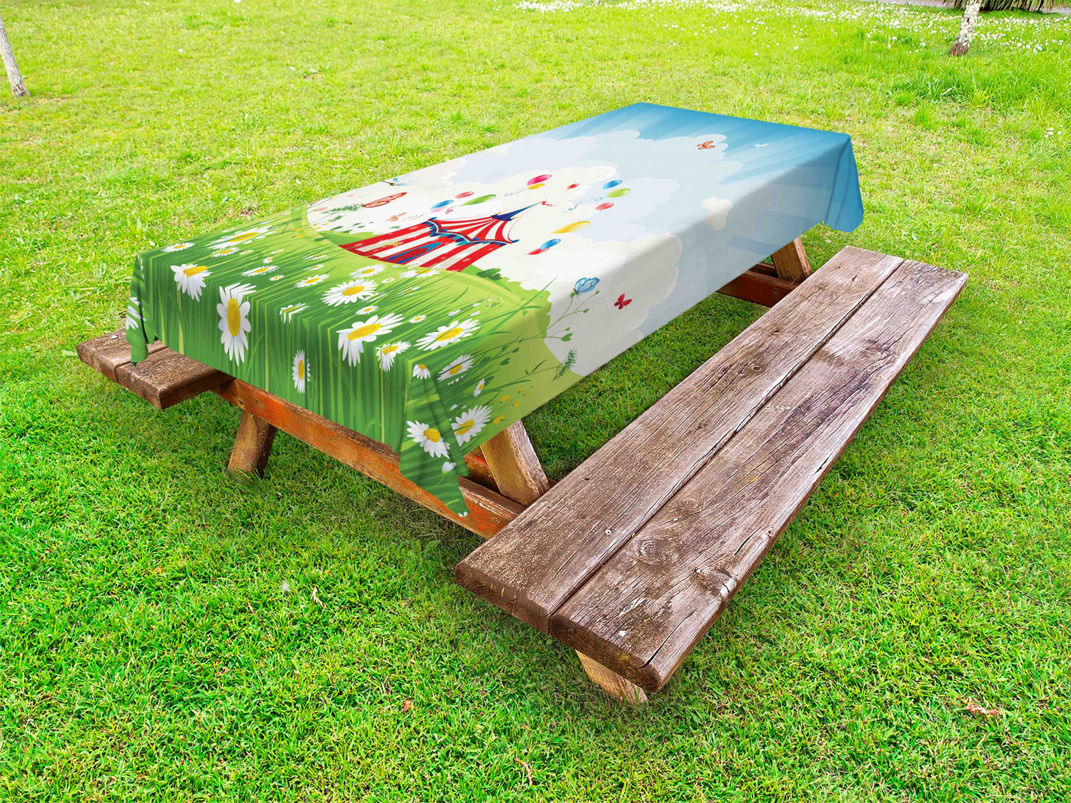 Colorful Outdoor Picnic Tablecloth in 3 Sizes Washable Waterproof - Picture 15 of 60