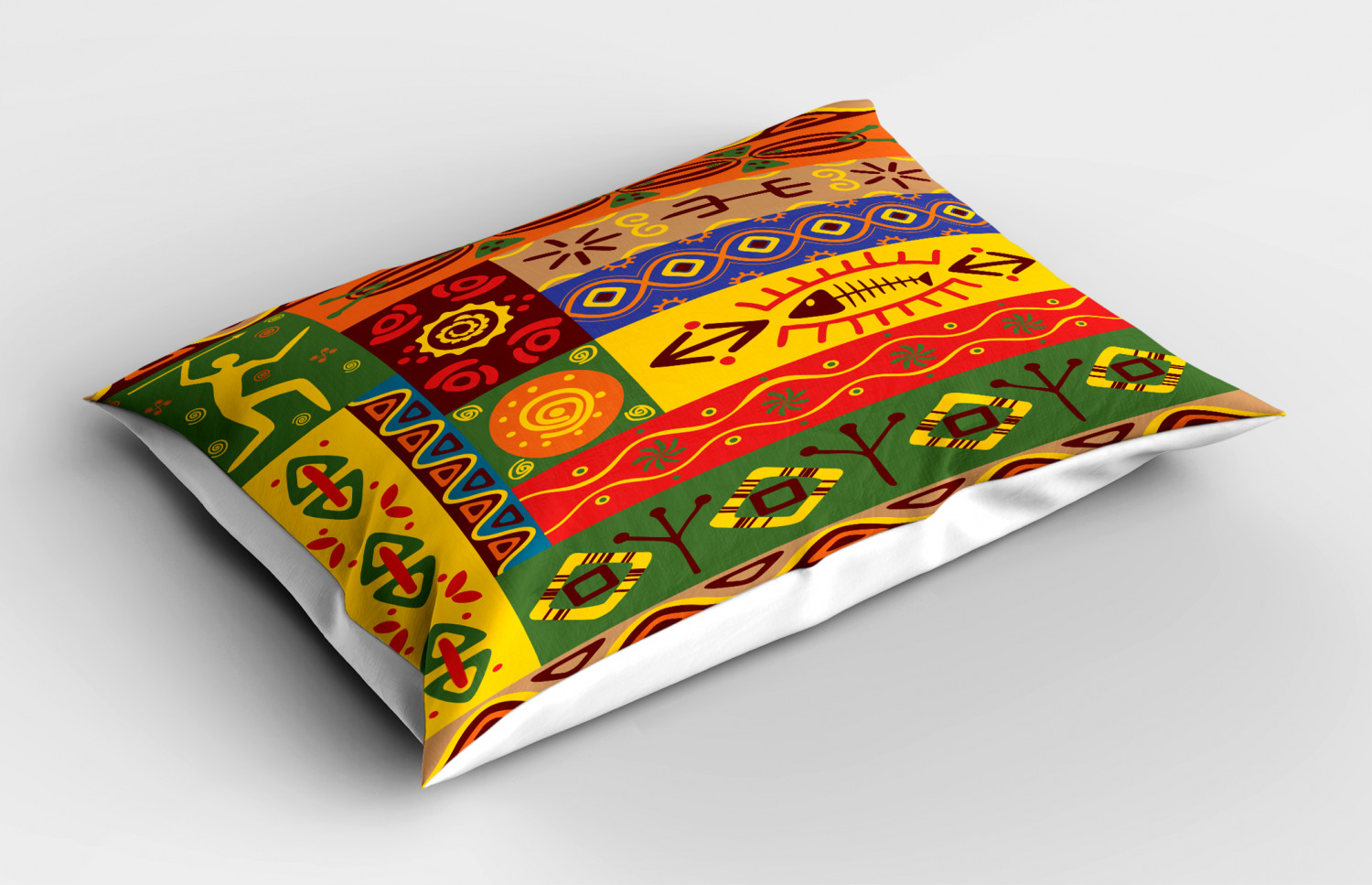 African Tribal Pillow Sham Decorative Pillowcase 3 Sizes Bedroom
