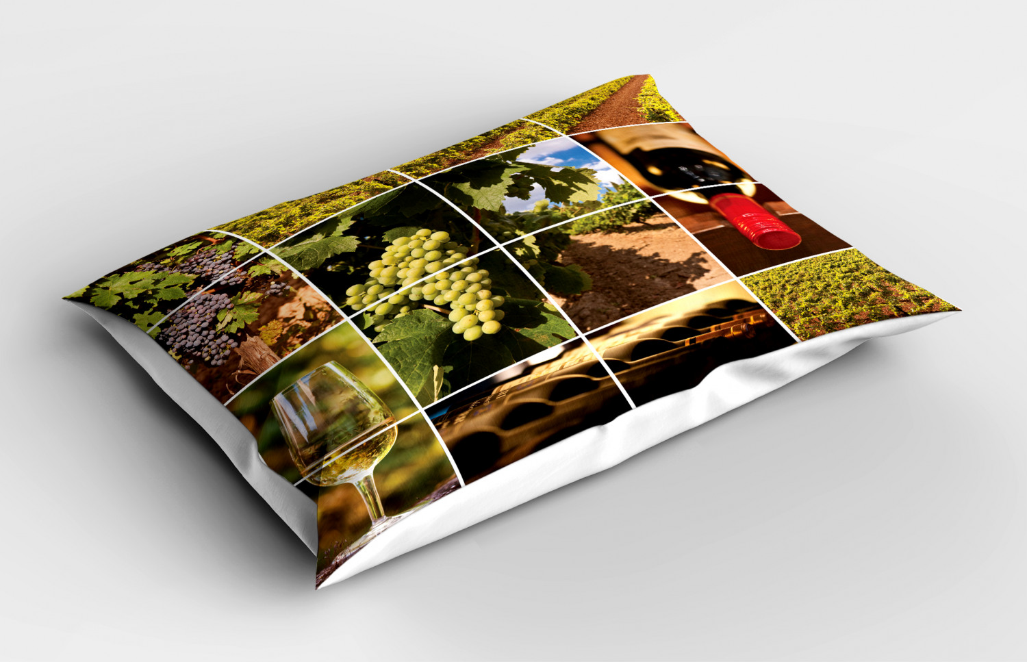 Colorful Collage Pillow Sham Decorative Pillowcase 3 Sizes for Bedroom