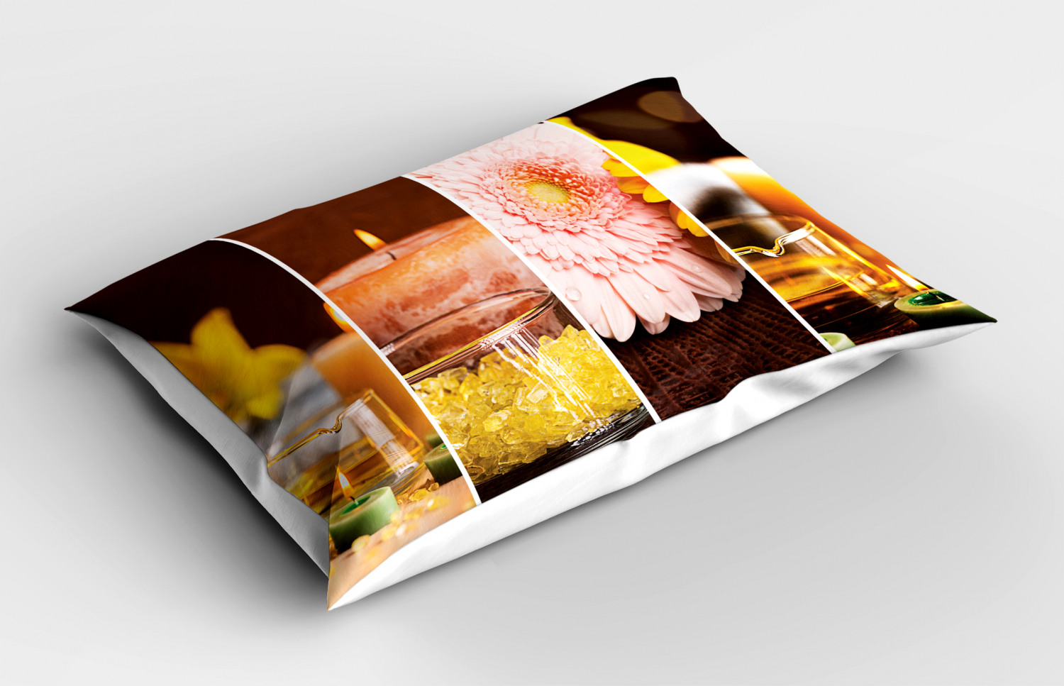 Colorful Collage Pillow Sham Decorative Pillowcase 3 Sizes for Bedroom