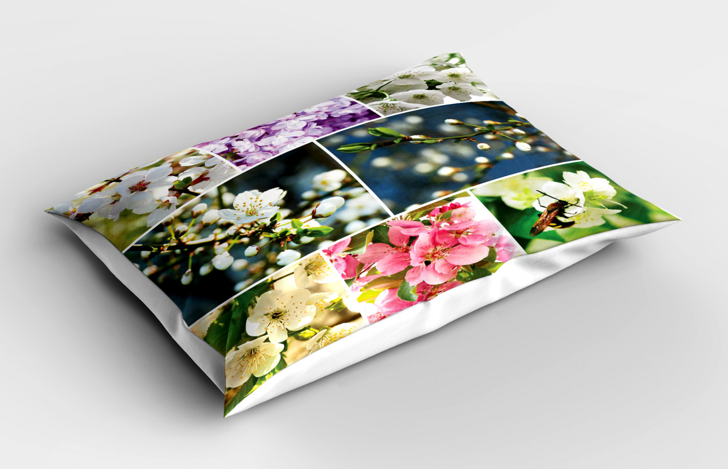 Colorful Collage Pillow Sham Decorative Pillowcase 3 Sizes for Bedroom